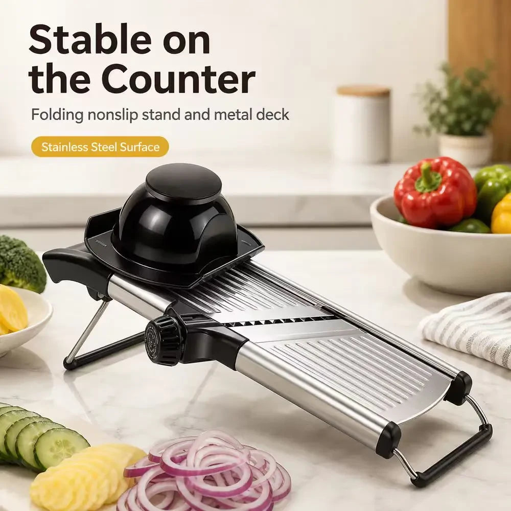 Adjustable Stainless Steel Mandoline Slicer