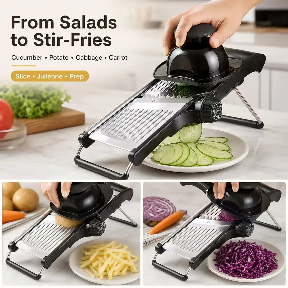 Adjustable Stainless Steel Mandoline Slicer