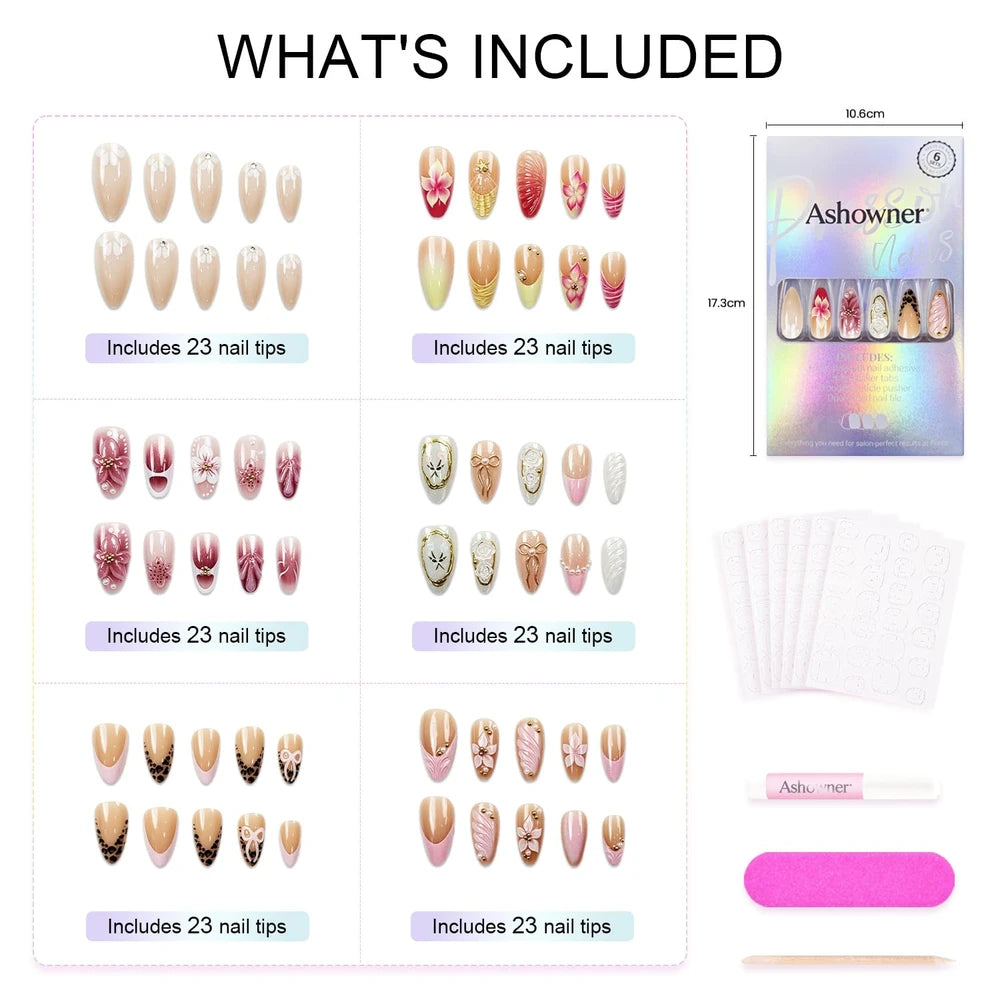 Ashowner Reusable Press On Nails