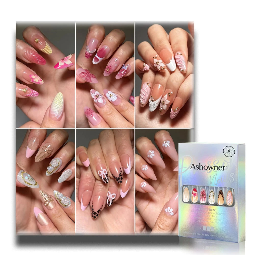 Ashowner Reusable Press On Nails