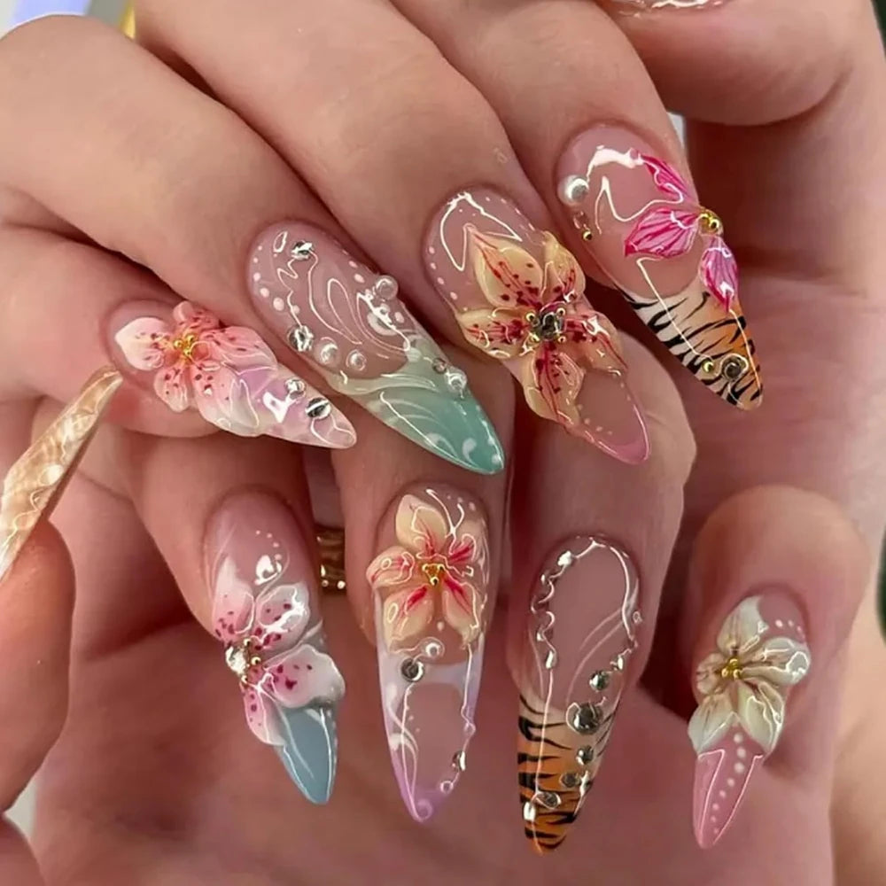 Octoswave Long Stiletto Press On Nails