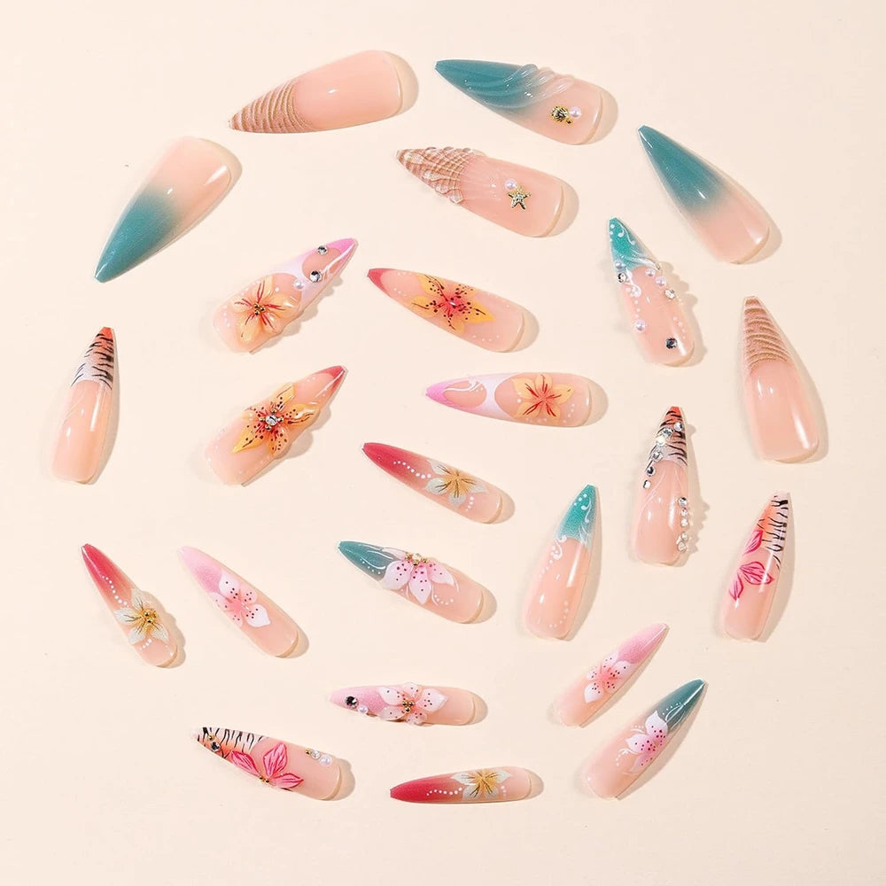 Octoswave Long Stiletto Press On Nails