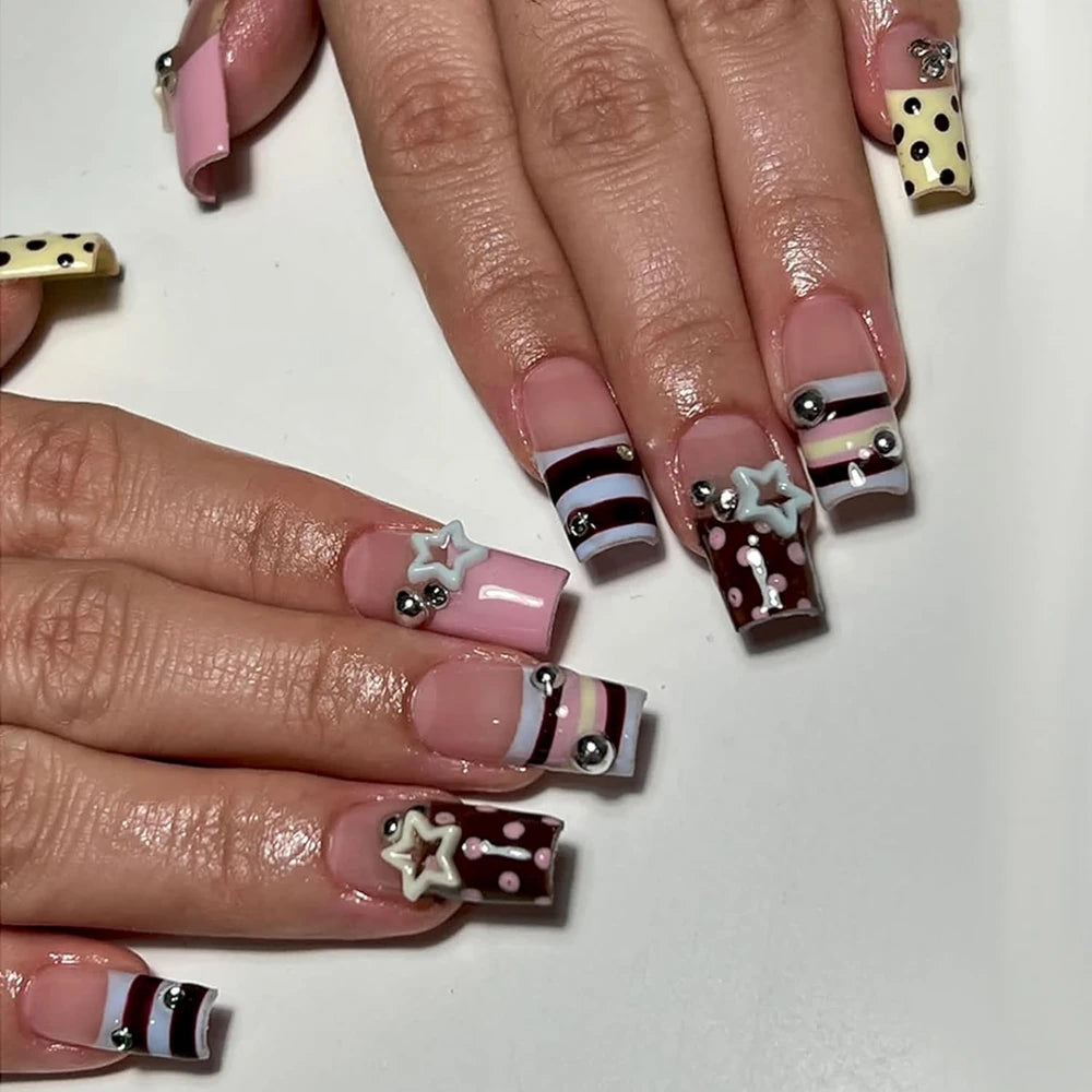 Long Square Press On Nails