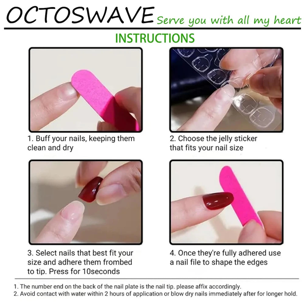 Long Square Press On Nails