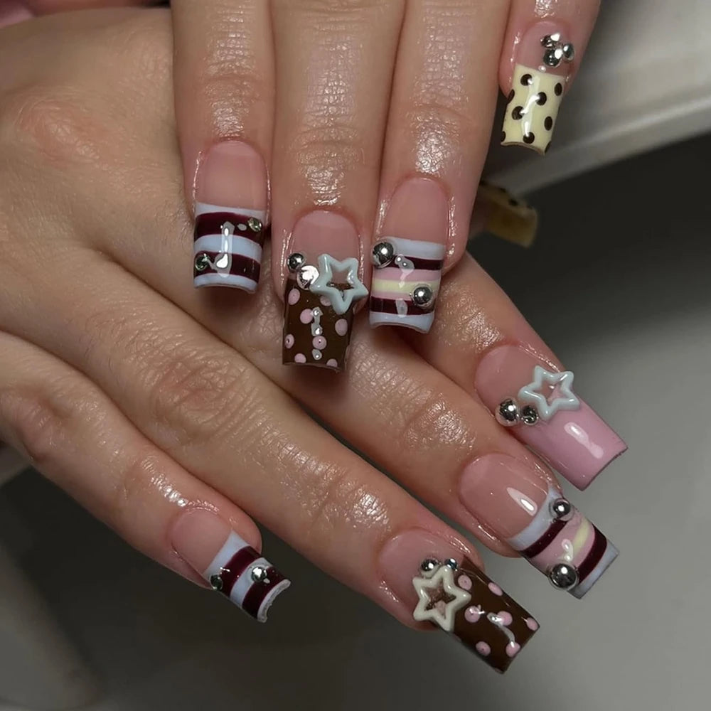 Long Square Press On Nails