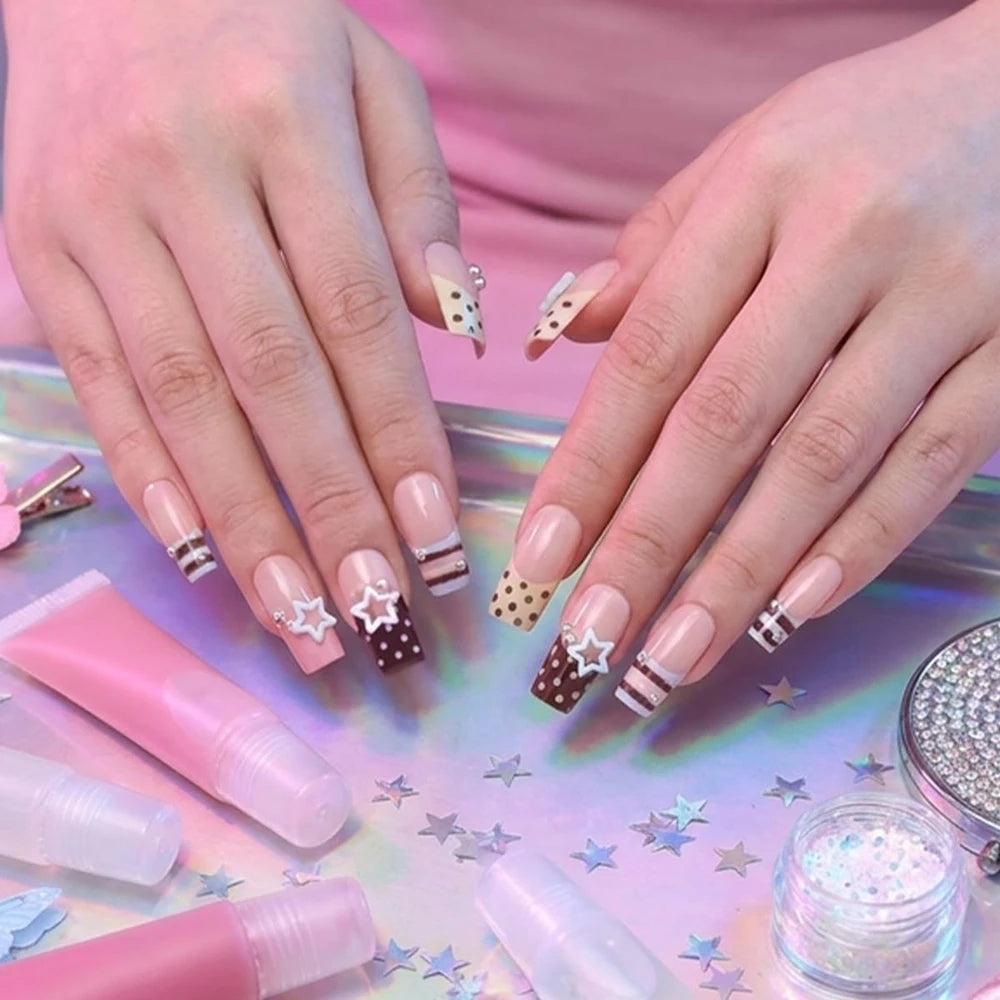 Long Square Press On Nails