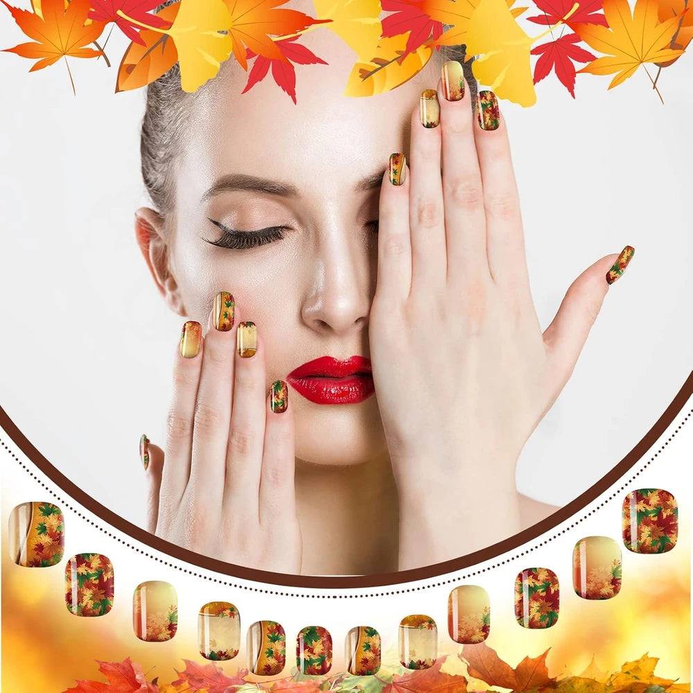 Fall Thanksgiving Press On Nails