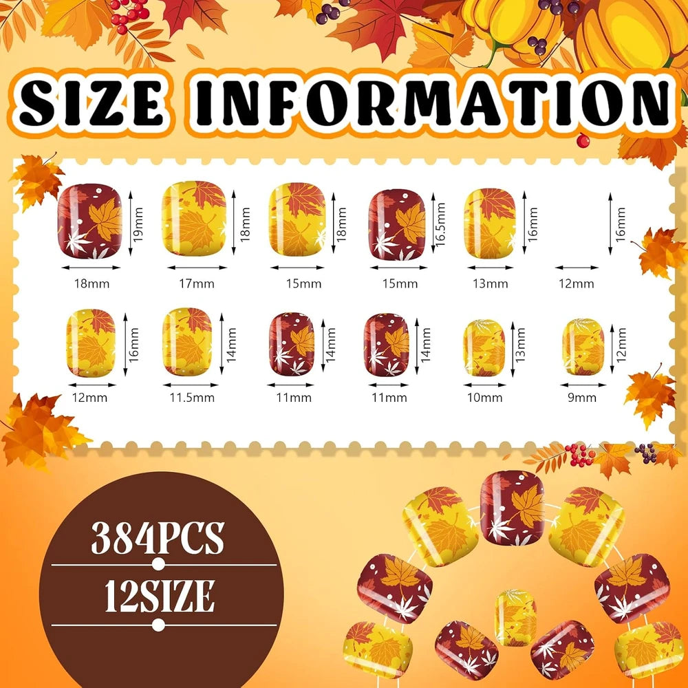 Fall Thanksgiving Press On Nails