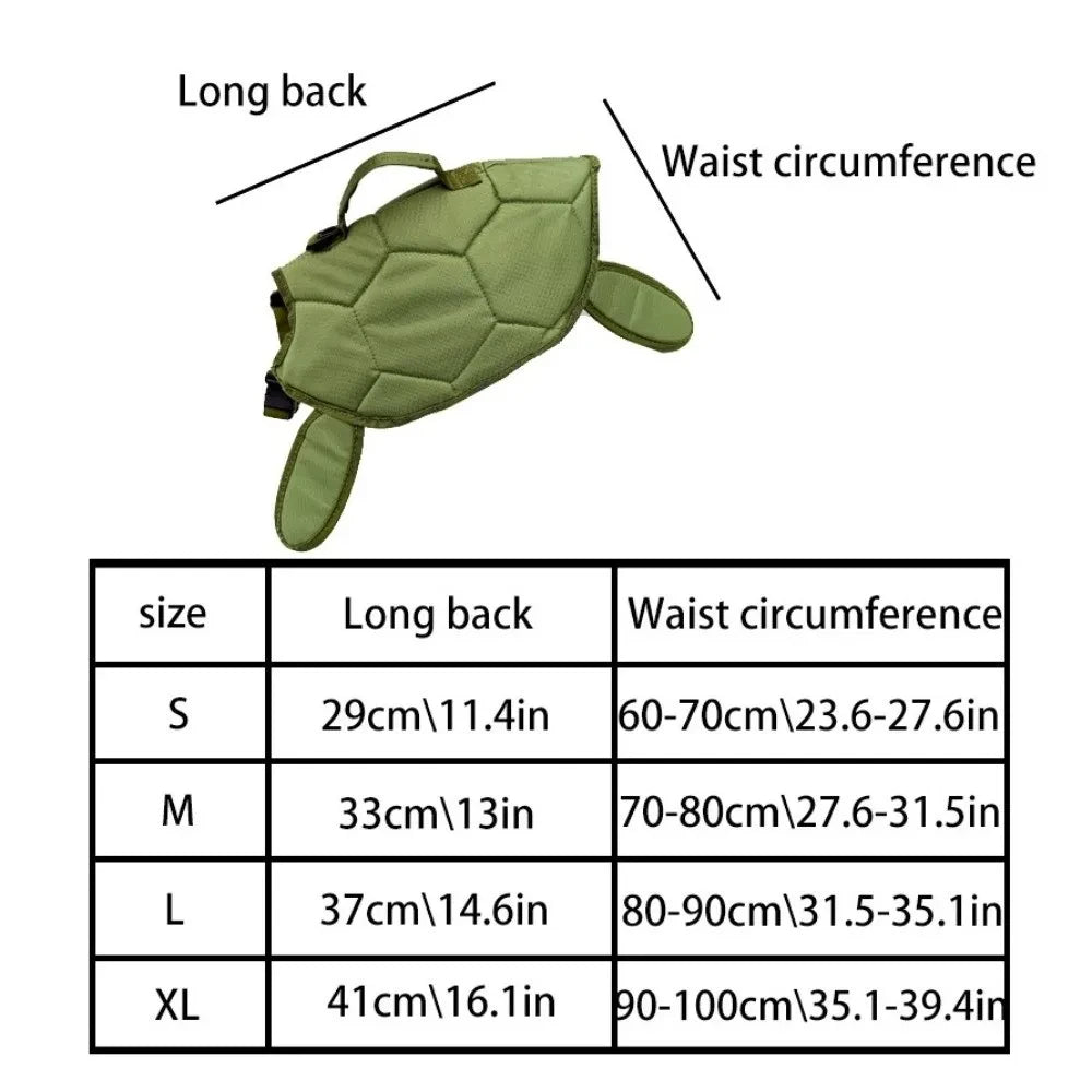 Cute Turtle Shape Dog Life Jacket