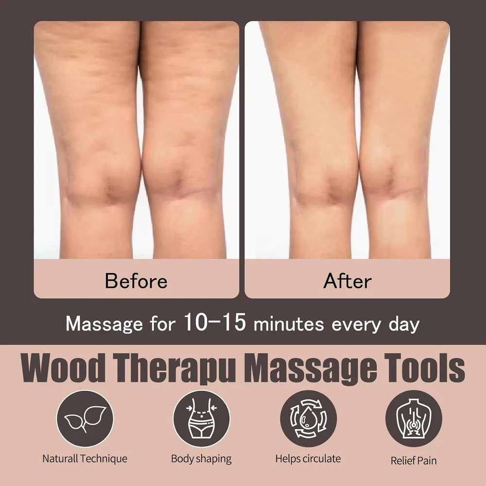 7-Piece Wooden Massage Tool Kit