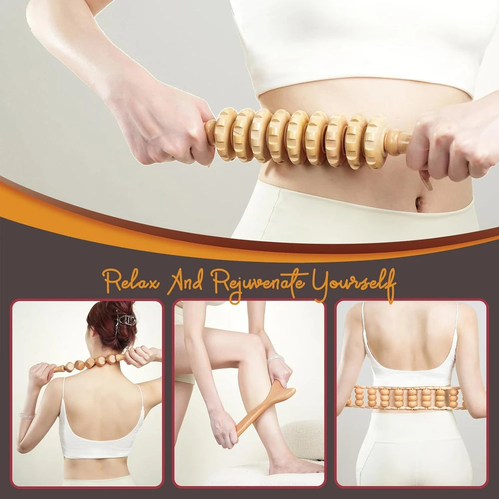 7-Piece Wooden Massage Tool Kit