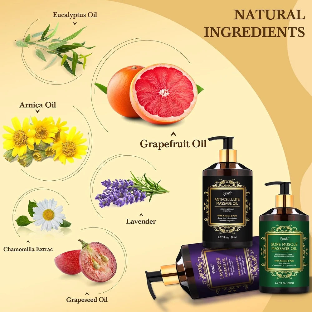 Lavender Massage Oil Kit
