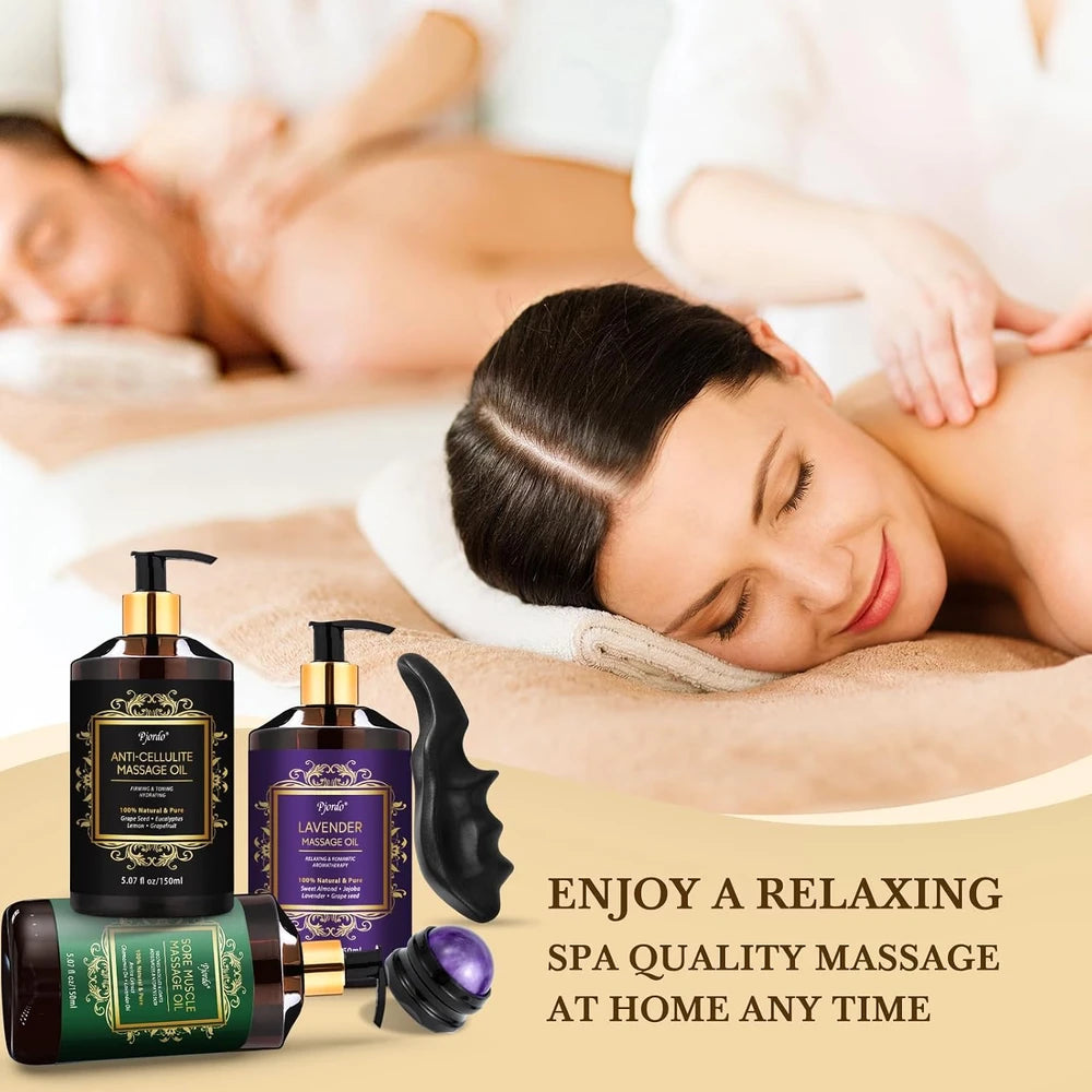 Lavender Massage Oil Kit