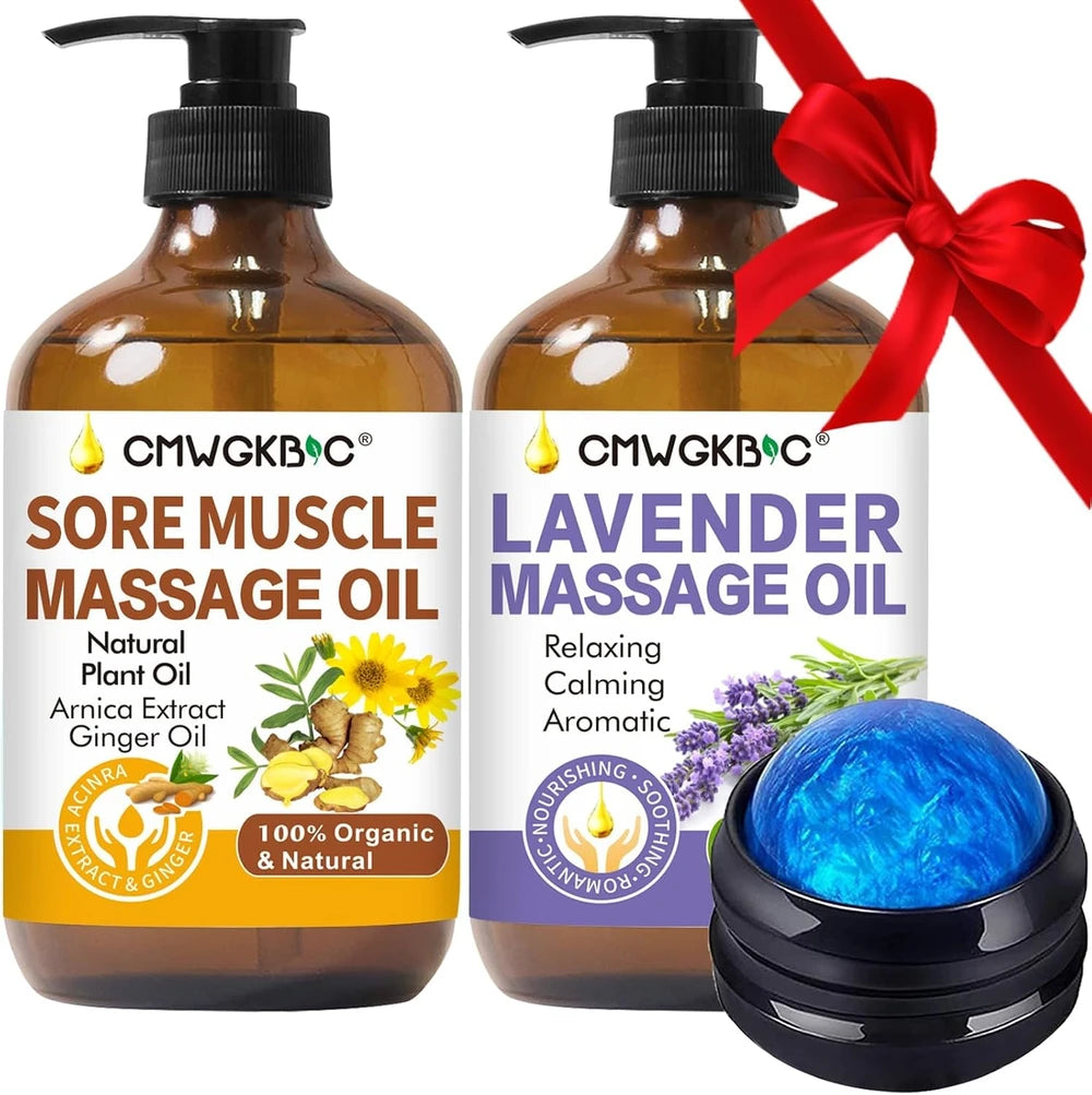 Ginger and Lavender Massage Oil Set
