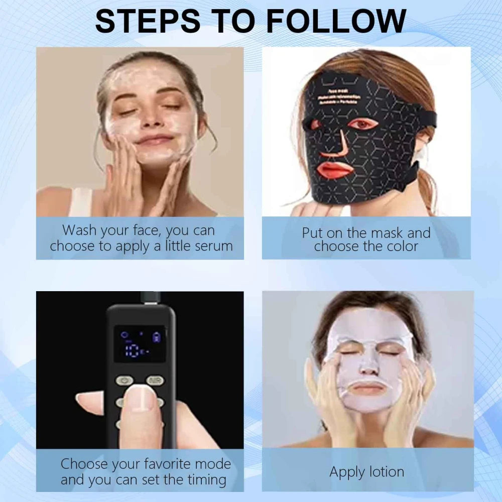 Portable LED Light Therapy Face Mask