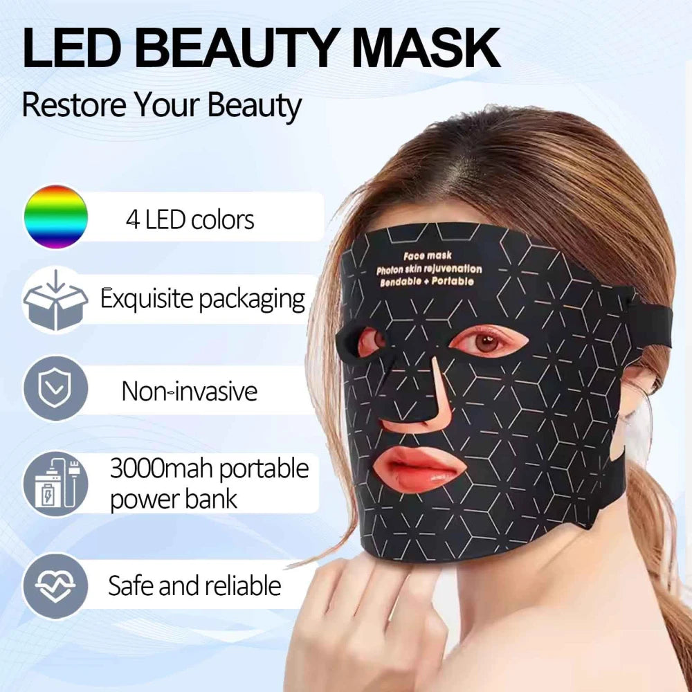 Portable LED Light Therapy Face Mask